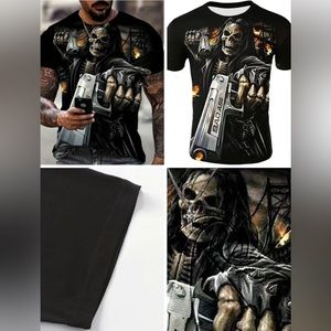 🔥New men’s 3D skull print trendy, t-shirt🔥